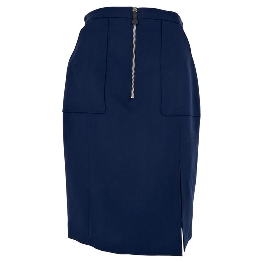 Altuzarra Midi Skirt in Navy Blue Wool